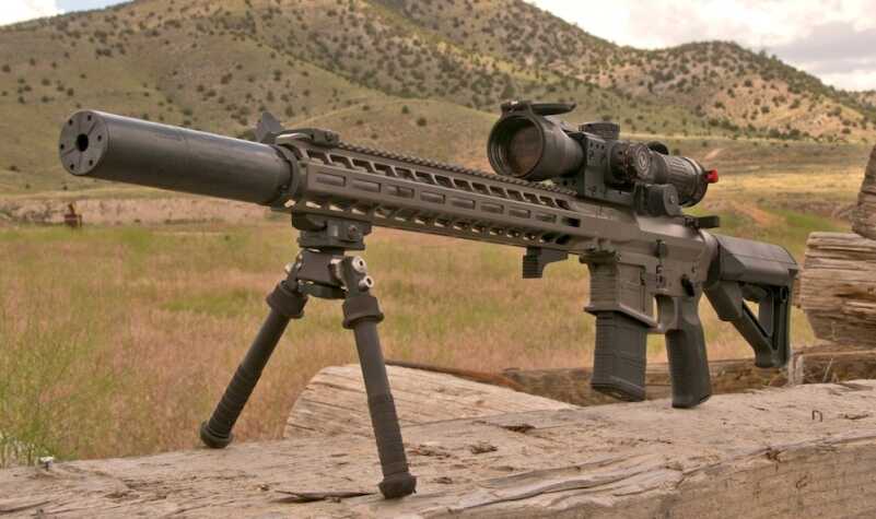 Adding a Silencerco suppressor, the AXTS SPR remained well balanced with very little shift in impact once attached. 