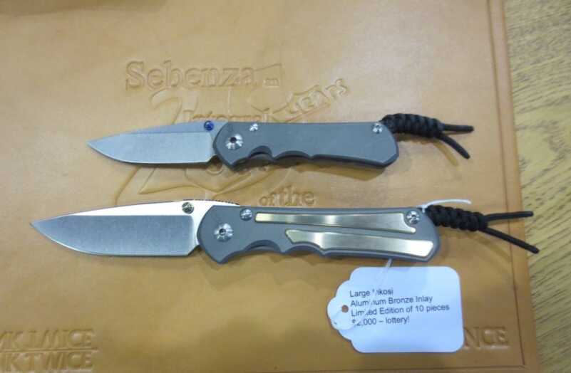 Chris Reeve Has a New Chief: The Large Inkosi — Blade Show 2016 A comparison between the large and small Inkosi.