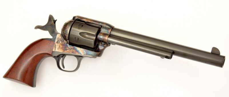 The Uberti Cattleman II is a revolutionary take on this classic designed, featuring a retractable firing pin that allows the use of a full six rounds.
