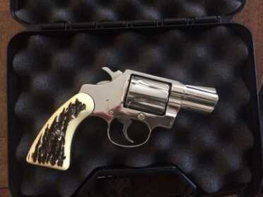 The cheap stag grips. Not only are they ugly, but they weren't comfortable. Too thin for my big paws. 