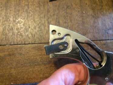 Here the stirrup pin is engaged into the stirrup holes. 