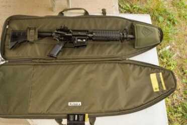 FN Military Collector Series M4—True Mil-Spec 5.56 Carbine! Full Review The author used a Rifle Sleeve bag from First Tactical with the FN M4 Carbine.