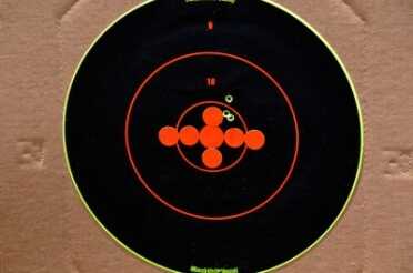 FN Military Collector Series M4—True Mil-Spec 5.56 Carbine! Full Review The author was able to get this group at 100 yards with iron sights. The group could be covered with a quarter.