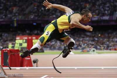 Oscar 'Blade Runner' Pistorius Sentenced to Six Years for Murdering Girlfriend South Africa's Oscar Pistorius competes the men's 400-meter semifinal during the 2012 Summer Olympics in London. (Photo: AP)