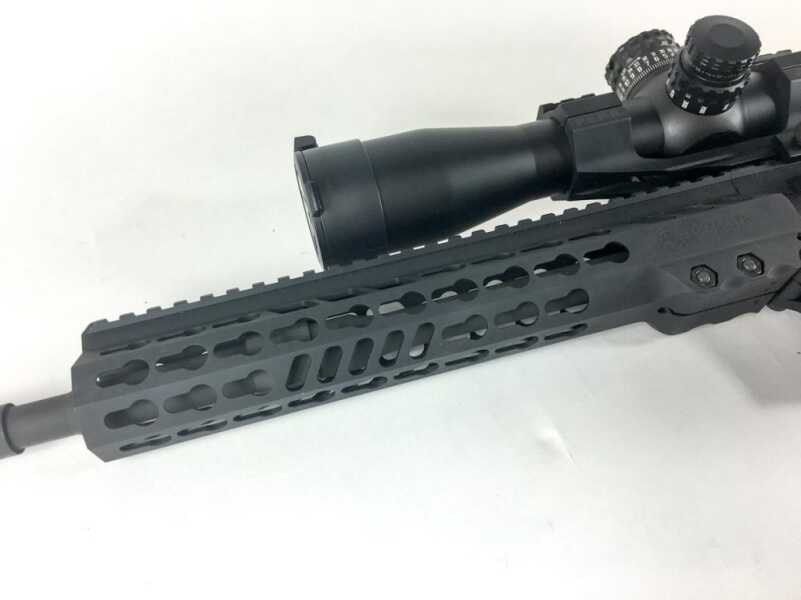 A 6-pound, sub-MOA, 9 5.56mm AR?—Full Review. For accuracy testing, I mounted this Burris XTR II 2-10x42 scope.