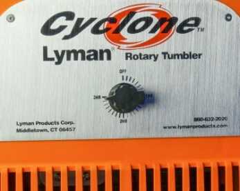 Lyman Cyclone Brass Cleaning System - Stainless Rods Clean Better than Walnuts & Corncobs The timer can be set for up to 3 hours, and the machine is auto-off when time expires.