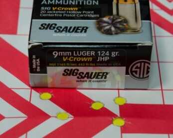 Sig's New P320RX Competition & Defense Pistol—Full Review But Sig's own V-Crown ammunition did the best of all tested.