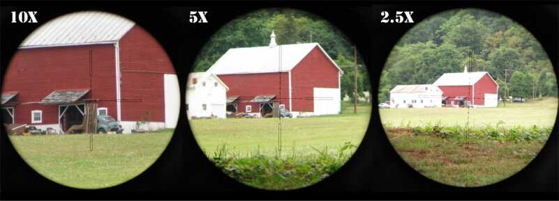 Second focal plane reticles require the magnification to be set to the right power in order to range, in this case 10X. At any other power setting there will errors.