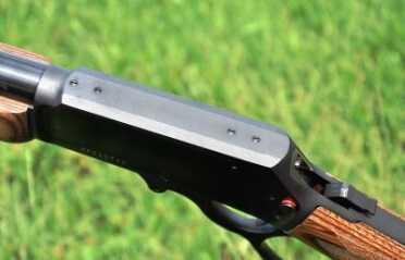 Marlin .45-70 1895GBL: Lever-Action Powerhouse—Full Review. The solid-top design of the Marlin simplifies mounting an optic. Note the crossbolt-style safety with exposed red ring.