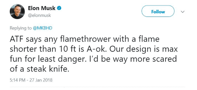 Elon Musk Made a 0 Flamethrower and Sold 15,000 Units in 3 Days