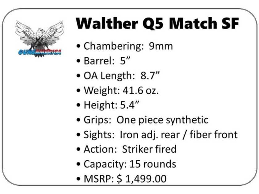 Walther Q5 Match SF – The New Iron Age Walther Q5 Match SF – The New Iron Age