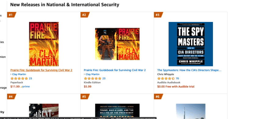 Buy Clay's New Book 'Prairie Fire: A Guidebook for Surviving Civil War 2'