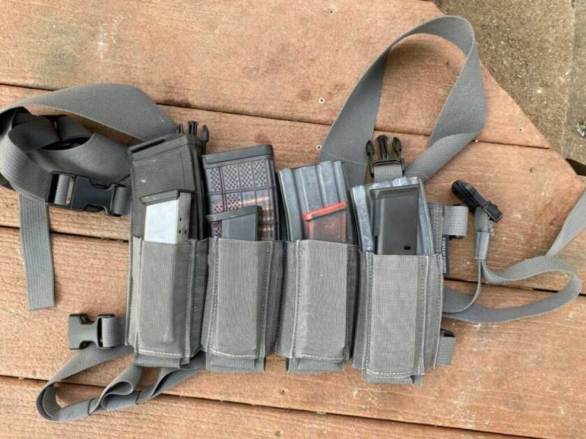 Gadsden Dynamics Minimalist Assault Chest Rig loaded with magazines