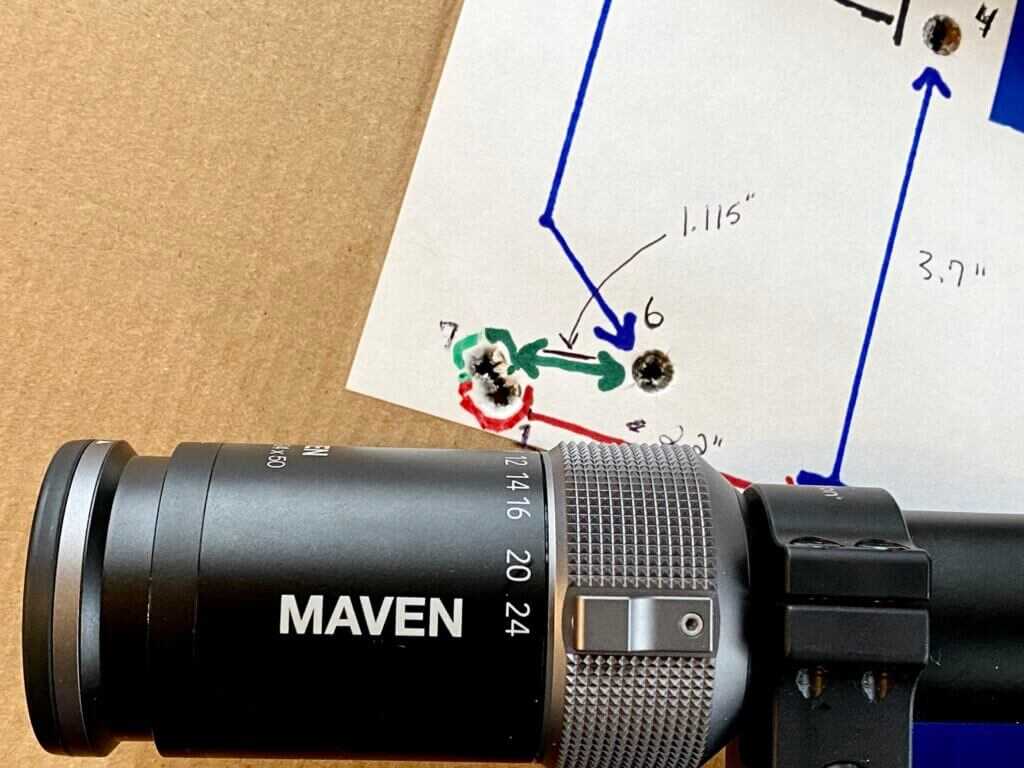 Buy It Direct: Maven’s Fine RS.5 4-24x50 Rifle Scope Maven RS.5 4-24x50 and chart showing accuracy
