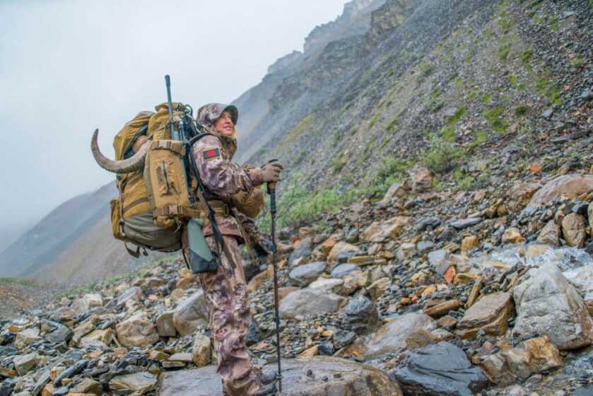 Kifaru Lost Park Parka and Pants used as a cold weather hunting glassing layer