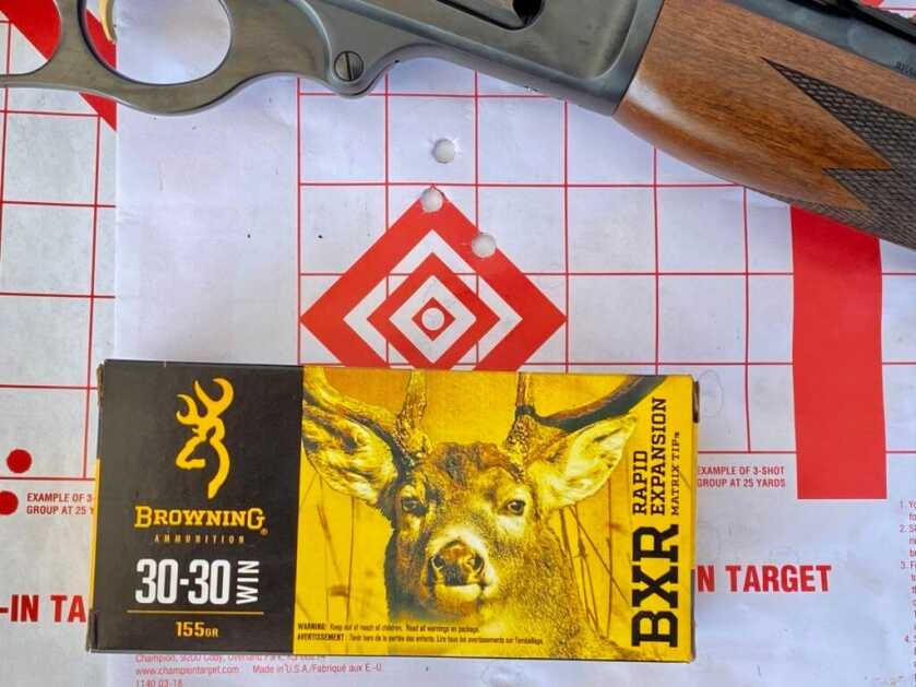 Return of the Timeless 30-30 Win. Lever Action: The Marlin Model 336 Classic Marlin Model 336 in 30-30 show with target group