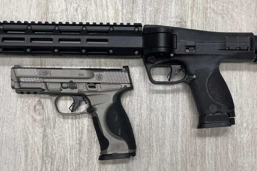 Folding 9mm Carbine! Smith & Wesson M&P FPC Reviewed Grip comparison between the M&P M2.0 Metal and the FPC