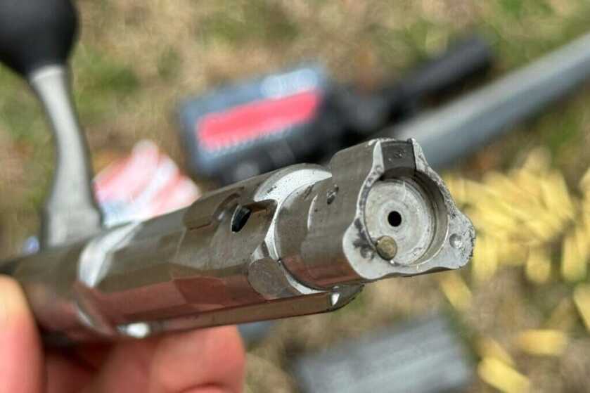 Three bolt lug face on Ruger Rifle