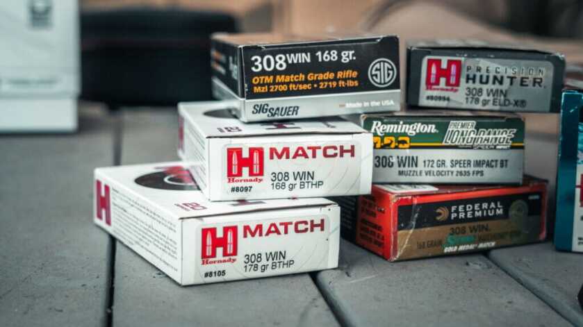 308 ammuntion boxes used for testing