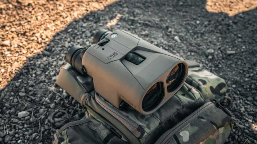 Sig Sauer Zulu6 HDX Pro on a bino case.