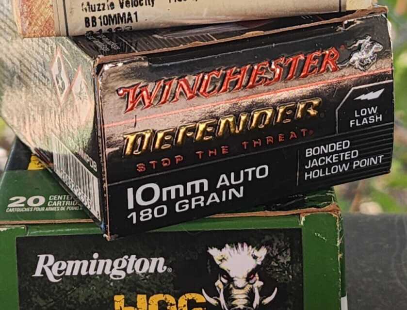 stack of 10mm ammunition