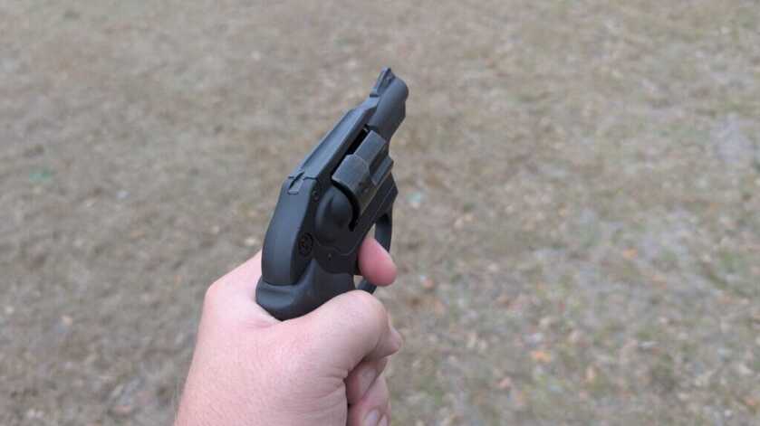 Close up of double action trigger press on a concealed carry revolver for reliability and ease of use