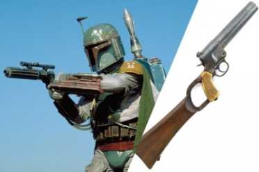 The Real Guns of Star Wars! The 37mm flare gun was adapted to make the EE-3, the standard blaster of the Mandalorian Protectors.