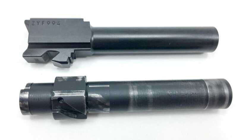 The groove in the Beretta PX4 barrel causes rotation of the barrel during recoil.