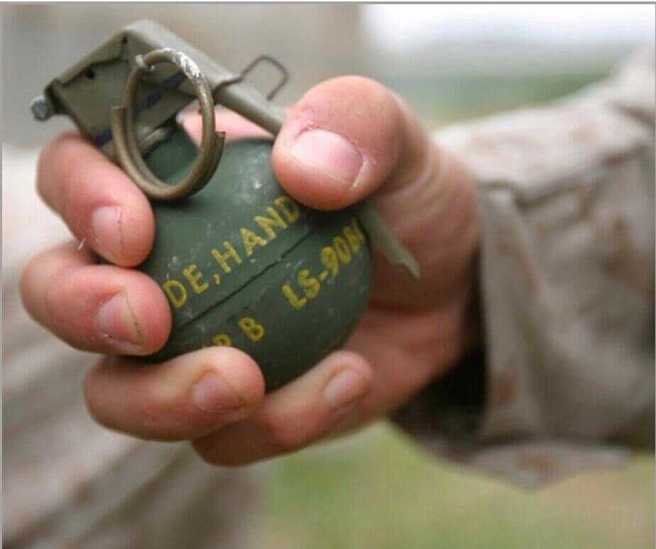 hand grenade. Manuel Noriega