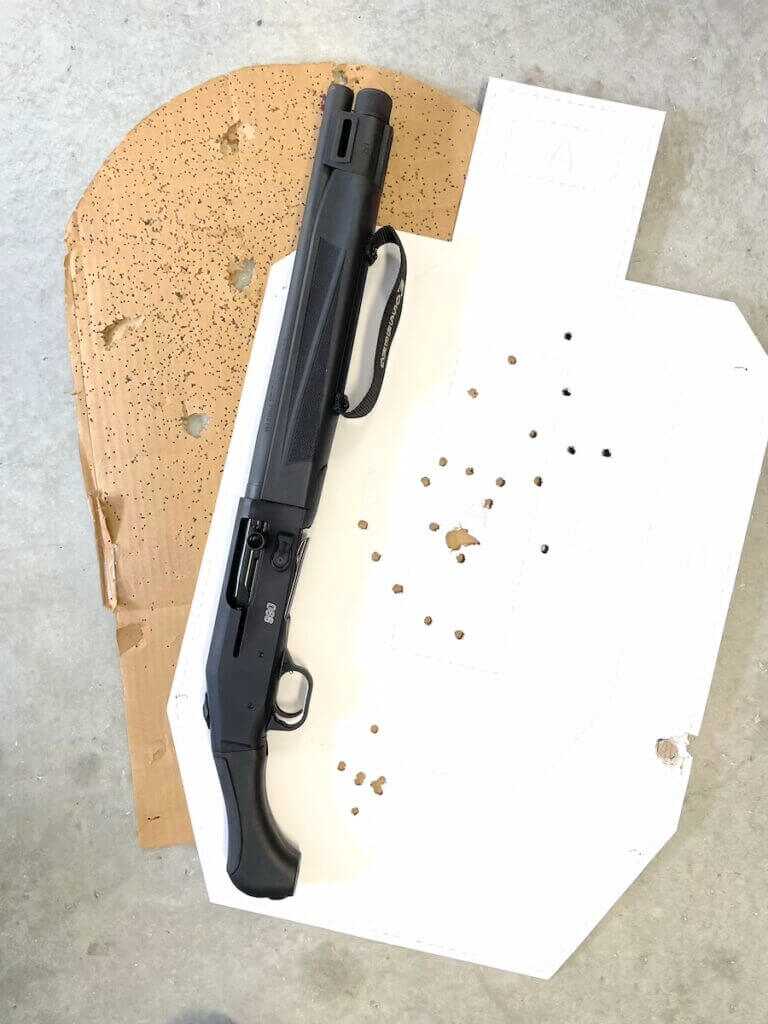 Mossberg 990 Aftershock patterning results with birdshot and 00 buck at 15 yards